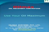 Presentation  oil recovery centrifuge