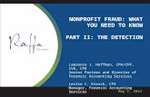 2014-05-07 Nonprofit Fraud - What You Need to Know Part II - The Detection