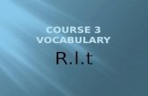 Course 3  Vocabulary