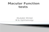 Macular function tests