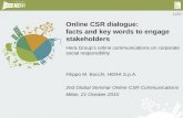 Online CSR dialogue: facts and key words to engage stakeholders