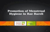 Promotion of menstrual hygiene