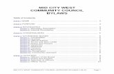 Mid City West Community Council Bylaws