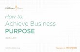 How to achieve business purpose