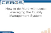 Leveraging Quality Management Systems