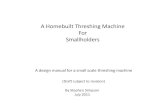 A Home Built Threshing Machine for Smallholders