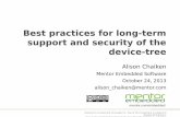 Best practices for long-term support and security of the device-tree