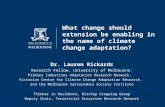 What change should extension be enabling in the name of climate change adaptation - Lauren Rickards, University of Melbourne