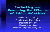 Evaluating and Measuring the Effects of Public Relations