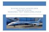 Effective Supplier Selection - Boeing 787