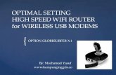 Optimal Setting Wifi Router GlobeSurfer X.1