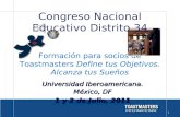 Congreso nacional educativo  2011. Toastmasters. México, DF