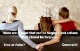 Comments About Forgiveness