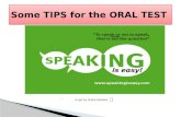 Oral test tips