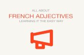 French Adjectives - Adjectifs. All about French adjectives