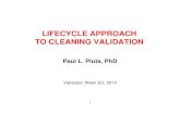 Lifecycle Approach to Cleaning Validation
