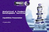 RPS Analytical & Product Development Services