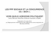 Les PPP sociaux et la concurrence du « bien » : vers quels horizons politiques?
