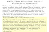 Gauge & R&R [Repeatability & Reproducibility] Analysis