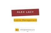 Alex lacy  - Events Management