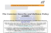 The Common Security and Defence Policy (CSDP)
