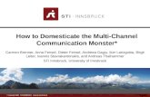 How to Domesticate the Multi-Channel Communication Monster (short)