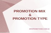 Promotion Mix and Promotion Type