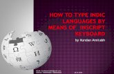 How to type Indic Languages by means of  Inscript Keyboard.