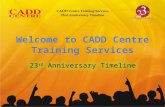 Cadd centre 23rd anniversary timeline