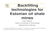 Valgma backfilling technologies for estonian oil shale mines(2)