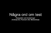 Några ord om test på WPBar i Norrköping