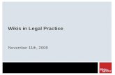 Wikis In Legal Practice   Nov. 11th, 2008