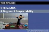 Online MBA : A Degree Of Respectability