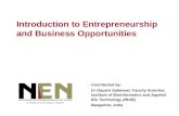 Class i intro to entrep & biz opportunities