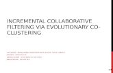 Incremental collaborative filtering via evolutionary co clustering