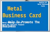 Metal Business Card Help to Promote The Business