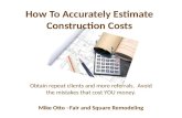 Estimating Remodeling Costs