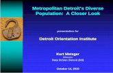 Metropolitan Detroit's Diverse Popultion 10.14.10