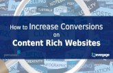 Increase Conversions on Content Rich Websites Using Personalization
