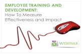 Employee Training and Development: How to Measure Effectiveness and Impact - Webinar 04.30.14