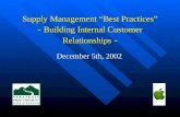 Supply Management “Best Practices