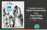 A LinkedIn Lesson on SaaS Conversion from Free Trial to Paid Plan