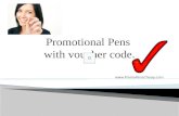 Promotional pens With Voucher Code