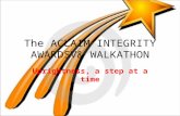 The aclaim integrity awardsv& walkathon presentation