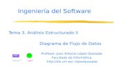 Ingeniería del Software Tema 3. Análisis Estructurado II Profesor: Juan Antonio López Quesada. Facultado de Informática. lopezquesada.