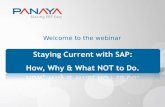 Staying current with sap