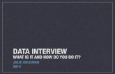 Data Interview and Data Management Plans