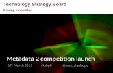 Metadata Tools for Production competition launch