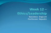 Week 12 ethics.leadership