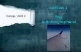 Comp Unit 2 Lesson 1: Autobiographical Incident